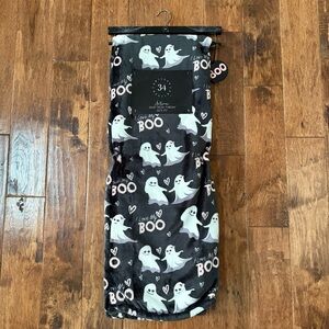 Black Ghost Print Halloween Blanket